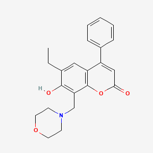 6-ethyl-7-hydroxy-8-(morpholin-4-ylmethyl)-4-phenyl-2H-chromen-2-one