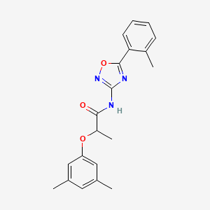 molecular formula C20H21N3O3 B11304762 2-(3,5-dimethylphenoxy)-N-[5-(2-methylphenyl)-1,2,4-oxadiazol-3-yl]propanamide 