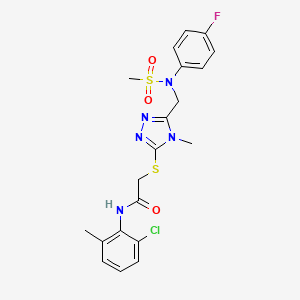 N-(2-chloro-6-methylphenyl)-2-[(5-{[(4-fluorophenyl)(methylsulfonyl)amino]methyl}-4-methyl-4H-1,2,4-triazol-3-yl)sulfanyl]acetamide