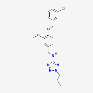 N-{4-[(3-chlorobenzyl)oxy]-3-methoxybenzyl}-2-propyl-2H-tetrazol-5-amine