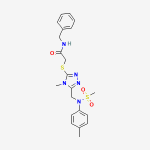 N-benzyl-2-[(4-methyl-5-{[(4-methylphenyl)(methylsulfonyl)amino]methyl}-4H-1,2,4-triazol-3-yl)sulfanyl]acetamide