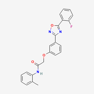 2-{3-[5-(2-fluorophenyl)-1,2,4-oxadiazol-3-yl]phenoxy}-N-(2-methylphenyl)acetamide