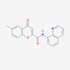 6-methyl-4-oxo-N-(quinolin-8-yl)-4H-chromene-2-carboxamide