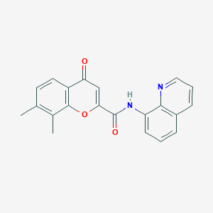 7,8-dimethyl-4-oxo-N-(quinolin-8-yl)-4H-chromene-2-carboxamide