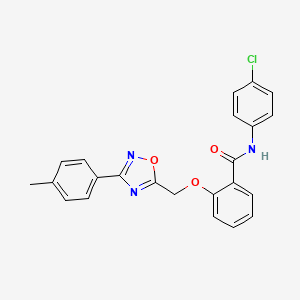 N-(4-chlorophenyl)-2-{[3-(4-methylphenyl)-1,2,4-oxadiazol-5-yl]methoxy}benzamide