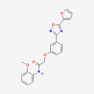 2-{3-[5-(furan-2-yl)-1,2,4-oxadiazol-3-yl]phenoxy}-N-(2-methoxyphenyl)acetamide