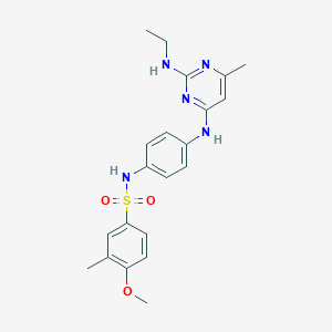 N-(4-((2-(ethylamino)-6-methylpyrimidin-4-yl)amino)phenyl)-4-methoxy-3-methylbenzenesulfonamide