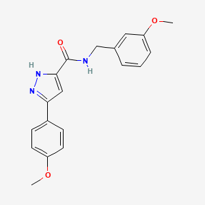 N-(3-methoxybenzyl)-5-(4-methoxyphenyl)-1H-pyrazole-3-carboxamide