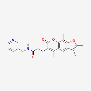 N-(pyridin-3-ylmethyl)-3-(2,3,5,9-tetramethyl-7-oxo-7H-furo[3,2-g]chromen-6-yl)propanamide