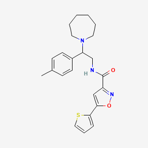 N-[2-(azepan-1-yl)-2-(4-methylphenyl)ethyl]-5-(thiophen-2-yl)-1,2-oxazole-3-carboxamide