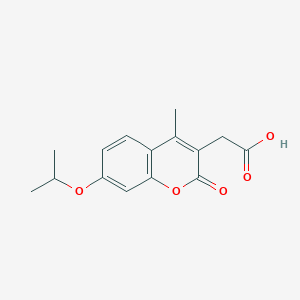 molecular formula C15H16O5 B11304873 (7-isopropoxy-4-methyl-2-oxo-2H-chromen-3-yl)acetic acid 