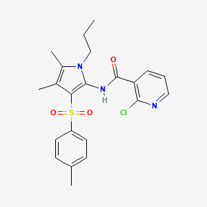 2-chloro-N-{4,5-dimethyl-3-[(4-methylphenyl)sulfonyl]-1-propyl-1H-pyrrol-2-yl}pyridine-3-carboxamide