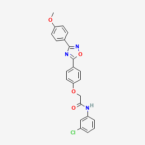 molecular formula C23H18ClN3O4 B11304889 N-(3-chlorophenyl)-2-{4-[3-(4-methoxyphenyl)-1,2,4-oxadiazol-5-yl]phenoxy}acetamide 