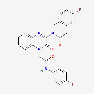 N-(4-fluorobenzyl)-N-(4-{2-[(4-fluorophenyl)amino]-2-oxoethyl}-3-oxo-3,4-dihydroquinoxalin-2-yl)acetamide