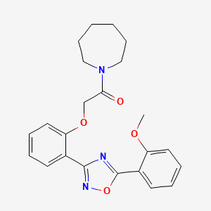 1-(Azepan-1-yl)-2-{2-[5-(2-methoxyphenyl)-1,2,4-oxadiazol-3-yl]phenoxy}ethanone