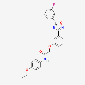 molecular formula C24H20FN3O4 B11304919 N-(4-ethoxyphenyl)-2-{3-[5-(3-fluorophenyl)-1,2,4-oxadiazol-3-yl]phenoxy}acetamide 