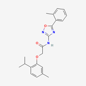 N-[5-(2-methylphenyl)-1,2,4-oxadiazol-3-yl]-2-[5-methyl-2-(propan-2-yl)phenoxy]acetamide