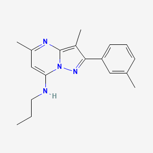 3,5-dimethyl-2-(3-methylphenyl)-N-propylpyrazolo[1,5-a]pyrimidin-7-amine