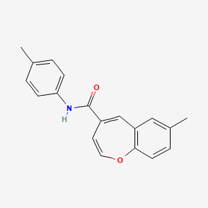 molecular formula C19H17NO2 B11304934 7-methyl-N-(4-methylphenyl)-1-benzoxepine-4-carboxamide 