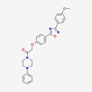 2-{4-[3-(4-Methoxyphenyl)-1,2,4-oxadiazol-5-yl]phenoxy}-1-(4-phenylpiperazin-1-yl)ethanone