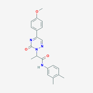 N-(3,4-dimethylphenyl)-2-[5-(4-methoxyphenyl)-3-oxo-1,2,4-triazin-2(3H)-yl]propanamide