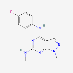 N4-(4-fluorophenyl)-N6,1-dimethyl-1H-pyrazolo[3,4-d]pyrimidine-4,6-diamine