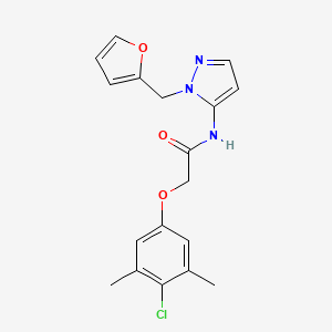 2-(4-chloro-3,5-dimethylphenoxy)-N-[1-(furan-2-ylmethyl)-1H-pyrazol-5-yl]acetamide