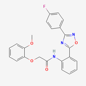 N-{2-[3-(4-fluorophenyl)-1,2,4-oxadiazol-5-yl]phenyl}-2-(2-methoxyphenoxy)acetamide