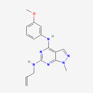 N~4~-(3-methoxyphenyl)-1-methyl-N~6~-(prop-2-en-1-yl)-1H-pyrazolo[3,4-d]pyrimidine-4,6-diamine