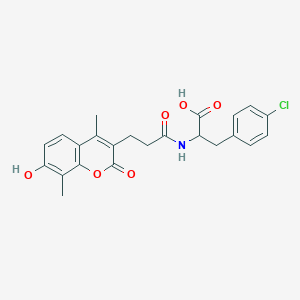 4-chloro-N-[3-(7-hydroxy-4,8-dimethyl-2-oxo-2H-chromen-3-yl)propanoyl]phenylalanine