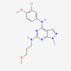 N~4~-(3-chloro-4-methoxyphenyl)-N~6~-(3-methoxypropyl)-1-methyl-1H-pyrazolo[3,4-d]pyrimidine-4,6-diamine