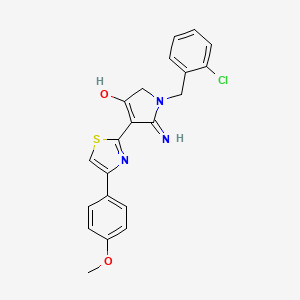 molecular formula C21H18ClN3O2S B11305012 5-amino-1-(2-chlorobenzyl)-4-[4-(4-methoxyphenyl)-1,3-thiazol-2-yl]-1,2-dihydro-3H-pyrrol-3-one 