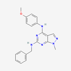 N~6~-benzyl-N~4~-(4-methoxyphenyl)-1-methyl-1H-pyrazolo[3,4-d]pyrimidine-4,6-diamine