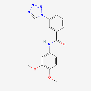 molecular formula C16H15N5O3 B11305038 N-(3,4-dimethoxyphenyl)-3-(1H-tetrazol-1-yl)benzamide 