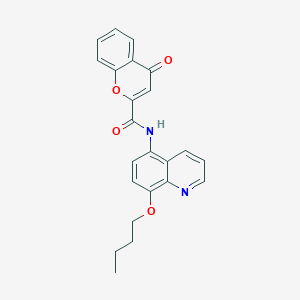 molecular formula C23H20N2O4 B11305054 N-(8-butoxyquinolin-5-yl)-4-oxo-4H-chromene-2-carboxamide 