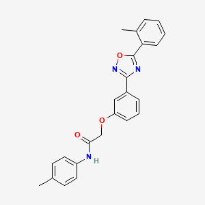 molecular formula C24H21N3O3 B11305064 N-(4-methylphenyl)-2-{3-[5-(2-methylphenyl)-1,2,4-oxadiazol-3-yl]phenoxy}acetamide 