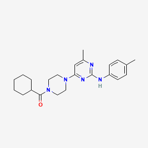 Cyclohexyl(4-(6-methyl-2-(p-tolylamino)pyrimidin-4-yl)piperazin-1-yl)methanone