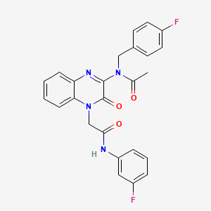 N-(4-fluorobenzyl)-N-(4-{2-[(3-fluorophenyl)amino]-2-oxoethyl}-3-oxo-3,4-dihydroquinoxalin-2-yl)acetamide