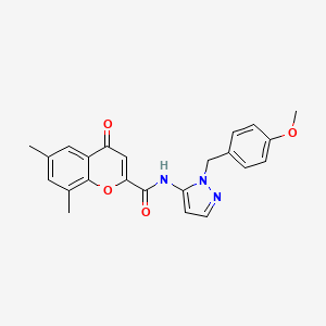 N-[1-(4-methoxybenzyl)-1H-pyrazol-5-yl]-6,8-dimethyl-4-oxo-4H-chromene-2-carboxamide