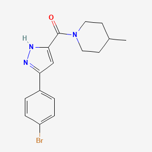 1-[3-(4-Bromophenyl)-1H-pyrazole-5-carbonyl]-4-methylpiperidine