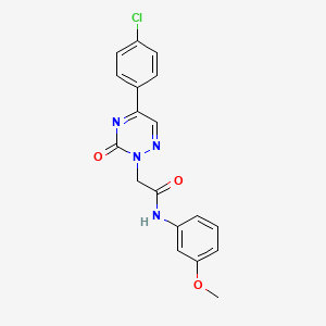 molecular formula C18H15ClN4O3 B11305168 2-[5-(4-chlorophenyl)-3-oxo-1,2,4-triazin-2(3H)-yl]-N-(3-methoxyphenyl)acetamide 