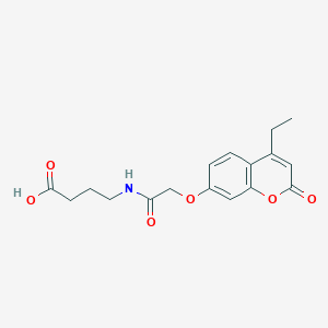 molecular formula C17H19NO6 B11305177 4-({[(4-ethyl-2-oxo-2H-chromen-7-yl)oxy]acetyl}amino)butanoic acid 