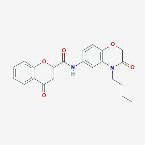 N-(4-butyl-3-oxo-3,4-dihydro-2H-1,4-benzoxazin-6-yl)-4-oxo-4H-chromene-2-carboxamide