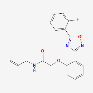 2-{2-[5-(2-fluorophenyl)-1,2,4-oxadiazol-3-yl]phenoxy}-N-(prop-2-en-1-yl)acetamide