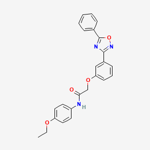 molecular formula C24H21N3O4 B11305194 N-(4-ethoxyphenyl)-2-[3-(5-phenyl-1,2,4-oxadiazol-3-yl)phenoxy]acetamide 