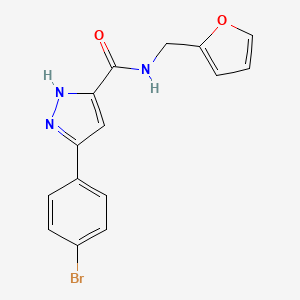 5-(4-bromophenyl)-N-(furan-2-ylmethyl)-1H-pyrazole-3-carboxamide