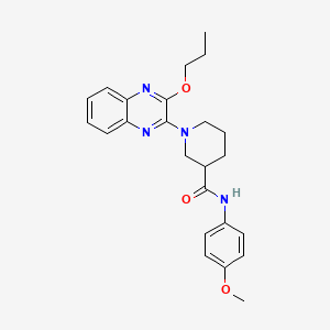 molecular formula C24H28N4O3 B11305211 N-(4-methoxyphenyl)-1-(3-propoxyquinoxalin-2-yl)piperidine-3-carboxamide 