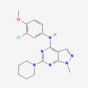 N-(3-chloro-4-methoxyphenyl)-1-methyl-6-(piperidin-1-yl)-1H-pyrazolo[3,4-d]pyrimidin-4-amine