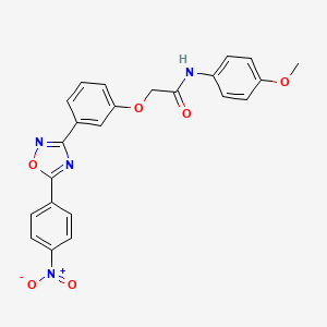 N-(4-methoxyphenyl)-2-{3-[5-(4-nitrophenyl)-1,2,4-oxadiazol-3-yl]phenoxy}acetamide