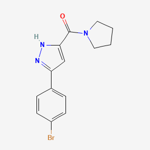 3-(4-bromophenyl)-5-(pyrrolidine-1-carbonyl)-1H-pyrazole